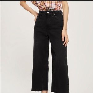 NWT Topshop Black Wide Leg Jeans